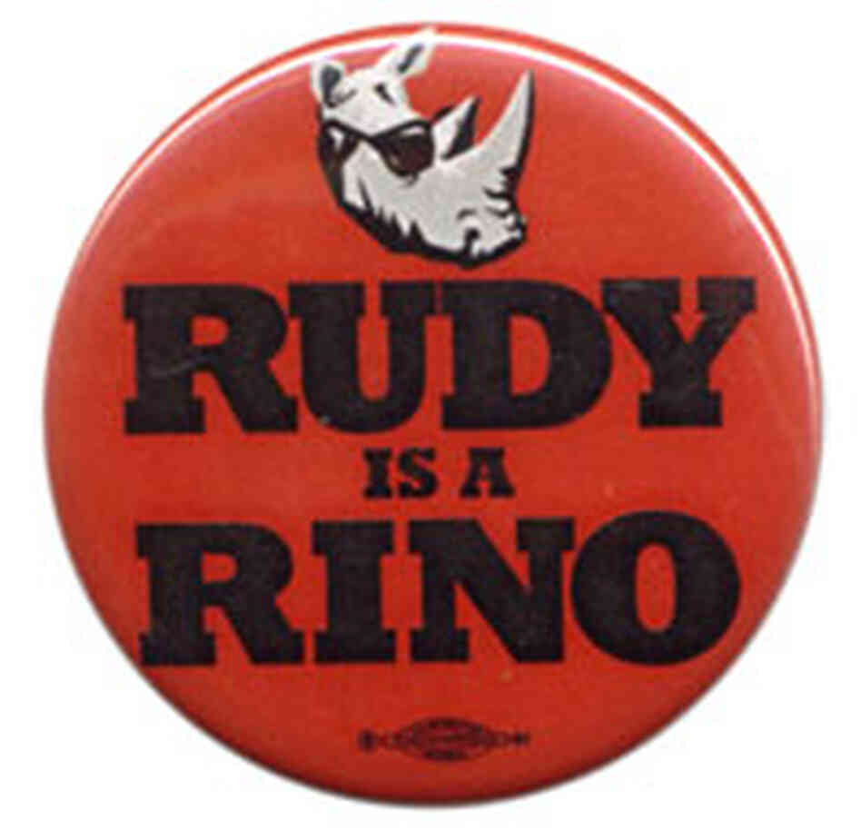 'Rudy is a Rino' button 'Rudy is a Rino' button
