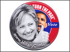 Clinton and Obama buttons. Clinton and Obama buttons.