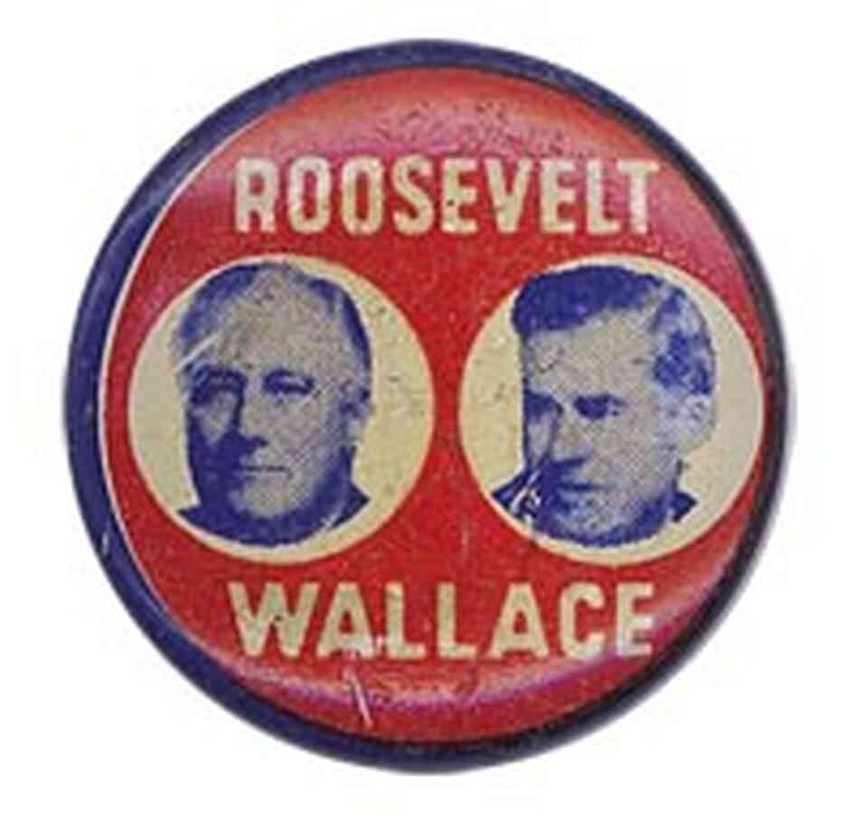 Franklin Delano Roosevelt - Henry Wallace button Franklin Delano Roosevelt - Henry Wallace button