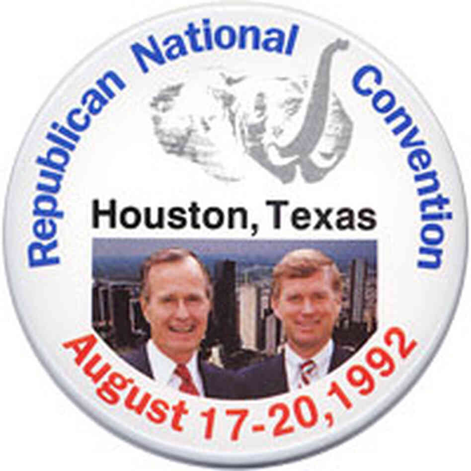 Bush-Quayle button from the 1992 Republican National Convention Bush-Quayle button from the 1992 Republican National Convention