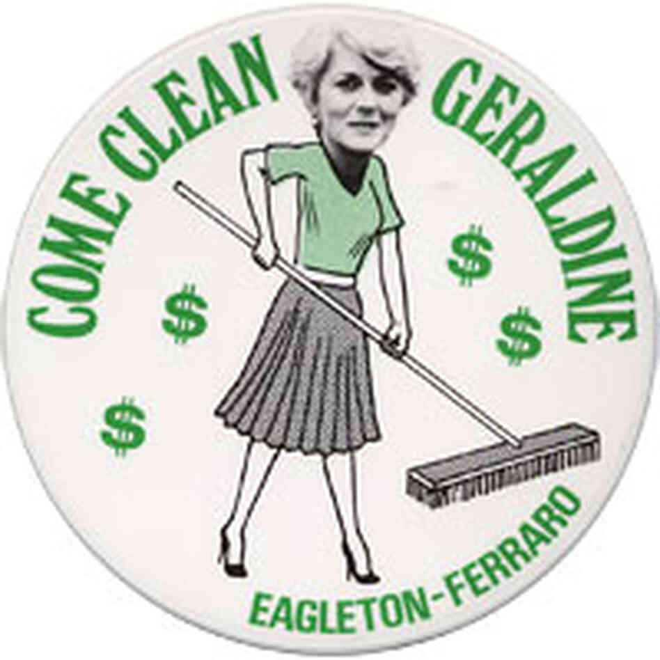 'Come Clean Geraldine' button 'Come Clean Geraldine' button