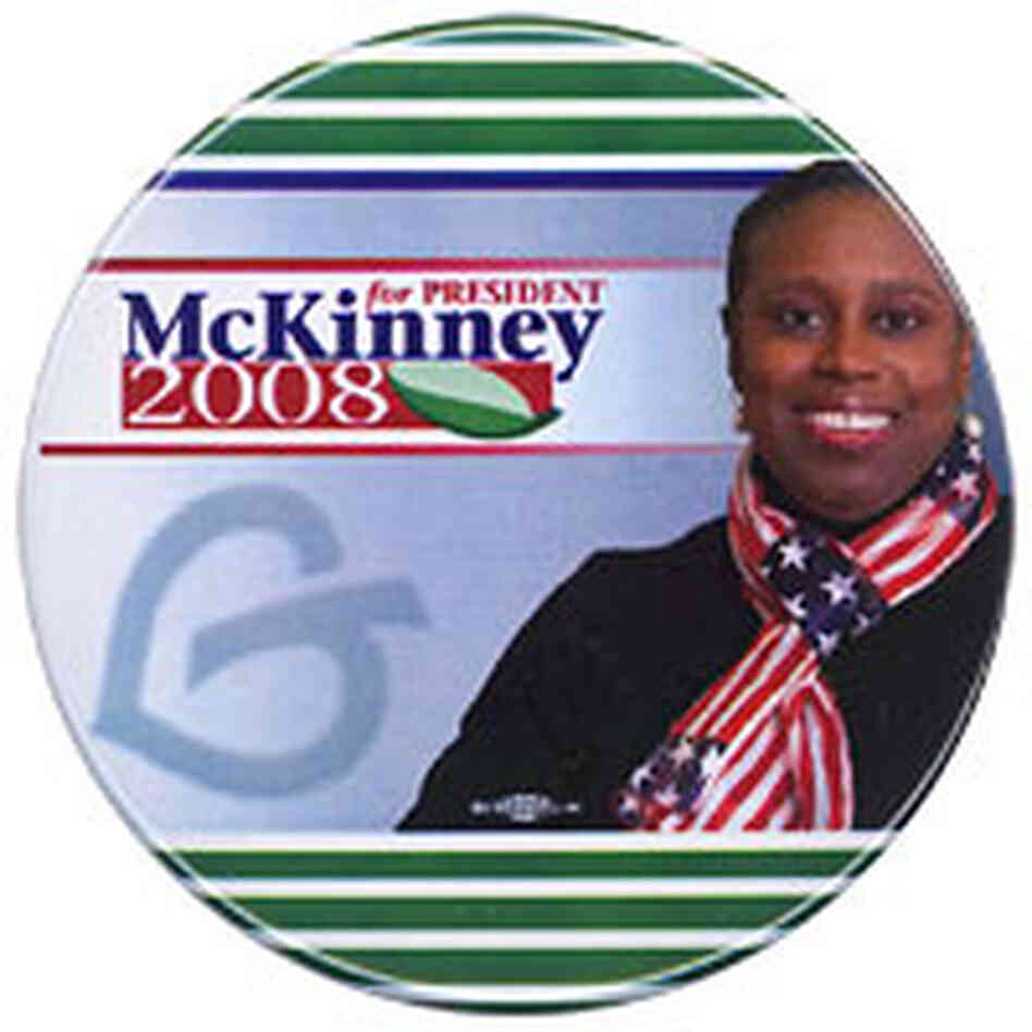 Cynthia McKinney campaign button Cynthia McKinney campaign button