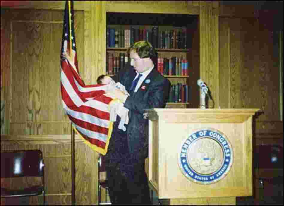 Ken Rudin holding his then-baby son, Michael Rudin Ken Rudin holding his then-baby son, Michael Rudin