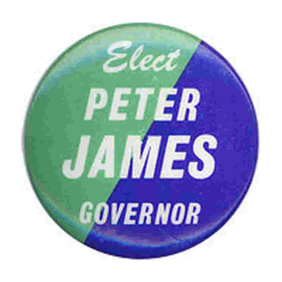 Peter James campaign button Peter James campaign button