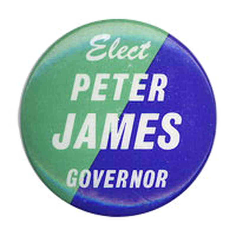 Peter James campaign button Peter James campaign button