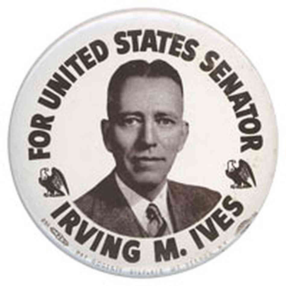 Irving Ives button Irving Ives button