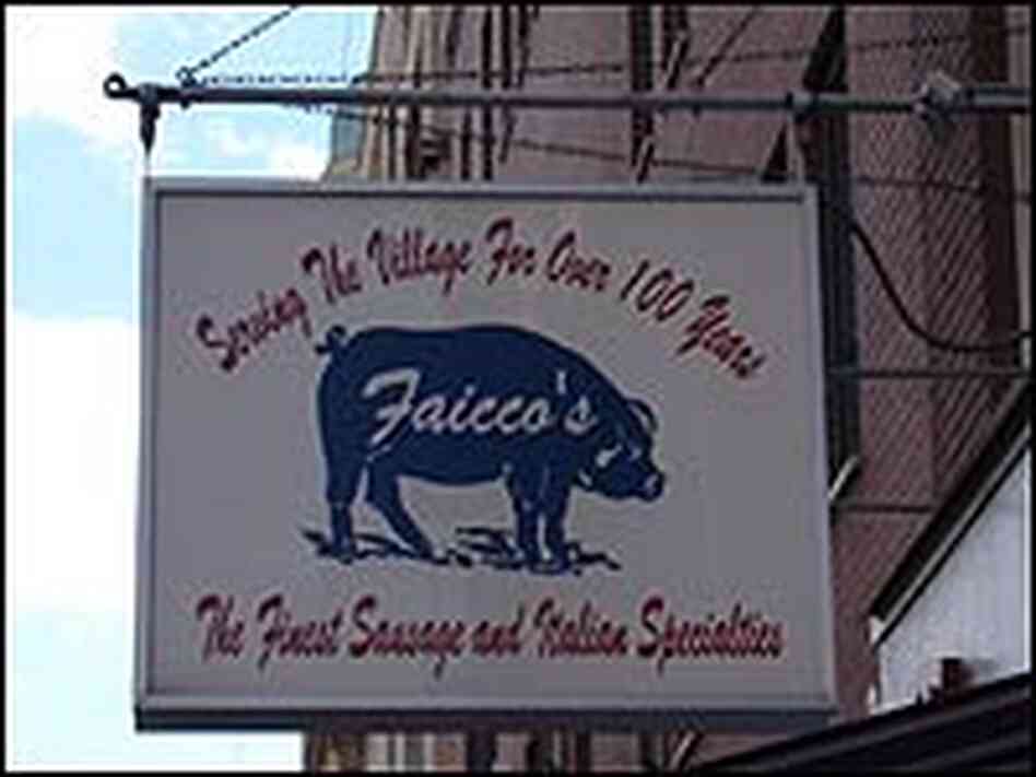 Sign outside the Italian supply store Faicco's Sign outside the Italian supply store Faicco's