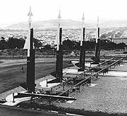 Nike-Ajax missiles in firing position