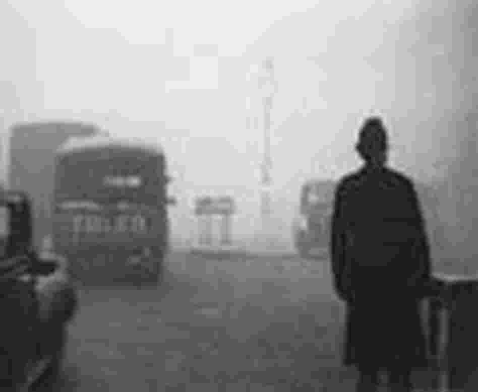 London bobby in the smog.
