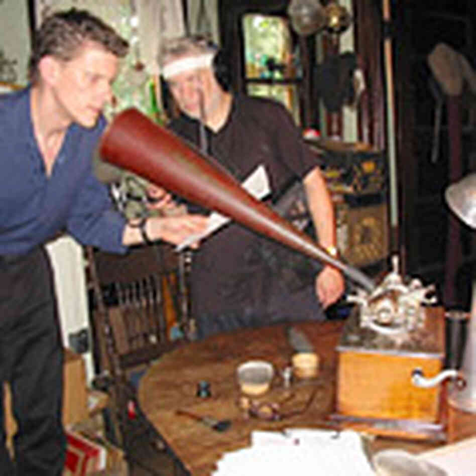 Karr records on next-genration wax cylinder Karr records on next-genration wax cylinder
