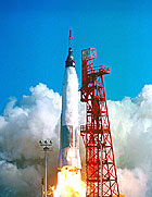 The Feb. 20, 1962 launch of the Mercury project space capsule Friendship 7.