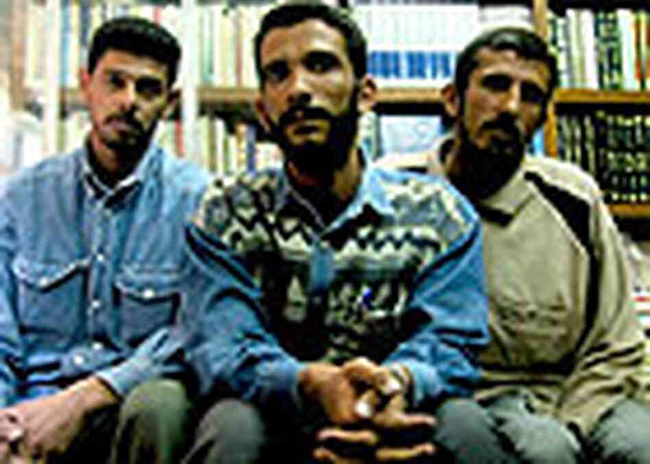 Iraqi booksellers Haider 'the Magazine' Mohammed, Amar Jassem and Achmed Messem Iraqi booksellers Haider 'the Magazine' Mohammed, Amar Jassem and Achmed Messem