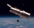 The Hubble Space Telescope in orbit.