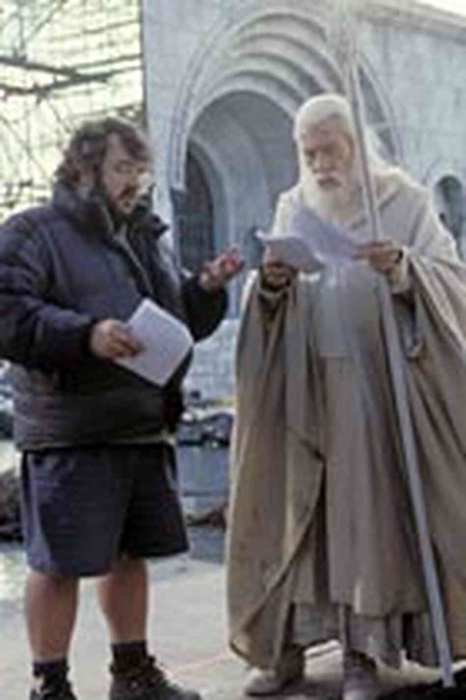 Peter Jackson and Ian McKellan Peter Jackson and Ian McKellan