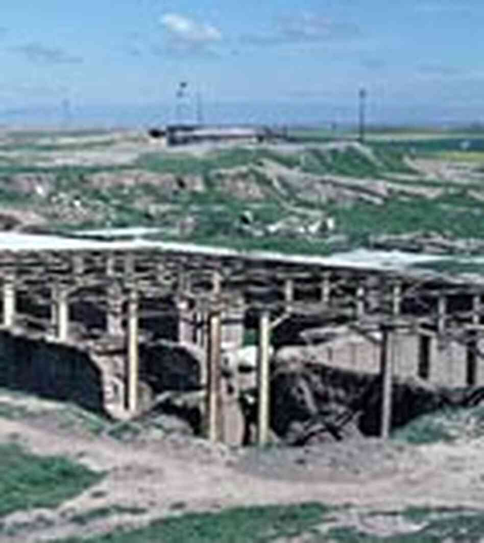 The museum of Sennacherib Palace after its roof was stolen and sculptures plundered The museum of Sennacherib Palace after its roof was stolen and sculptures plundered