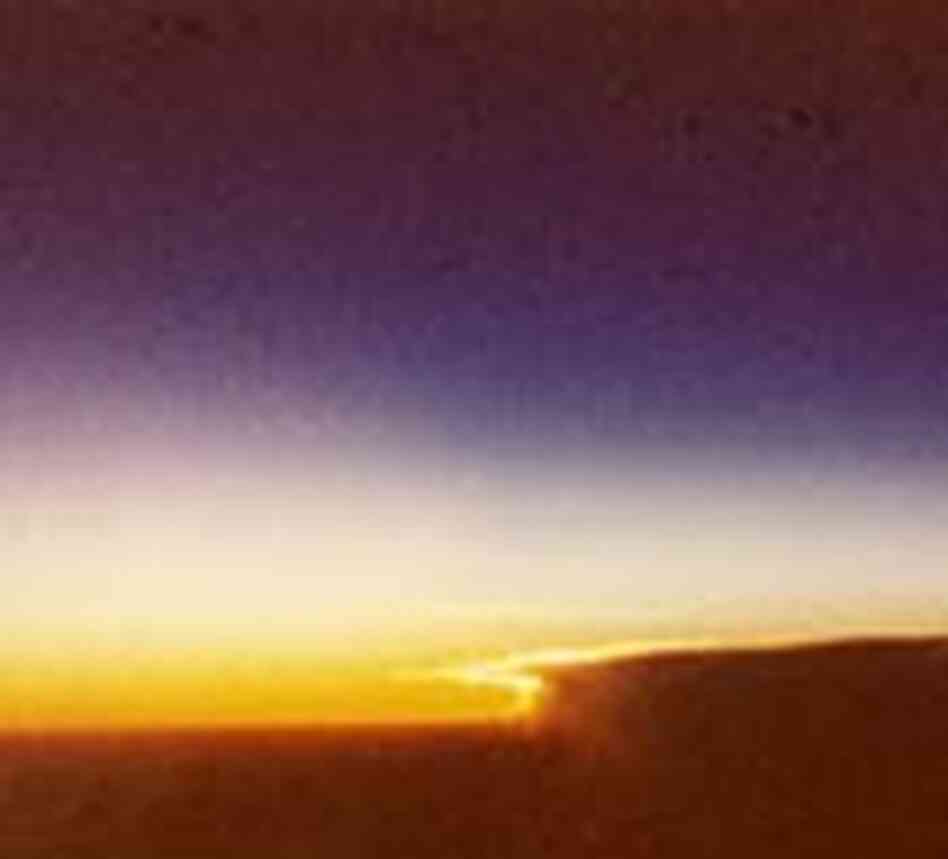 Sunset at 68,000 feet -- a snapshot taken out the U-2 window. Sunset at 68,000 feet -- a snapshot taken out the U-2 window.