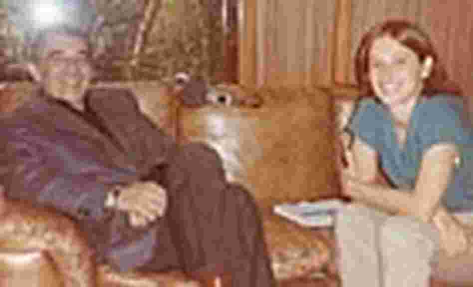 Katie Davis interviews Garcia Marquez in Bogota, Colombia, October 1983.
