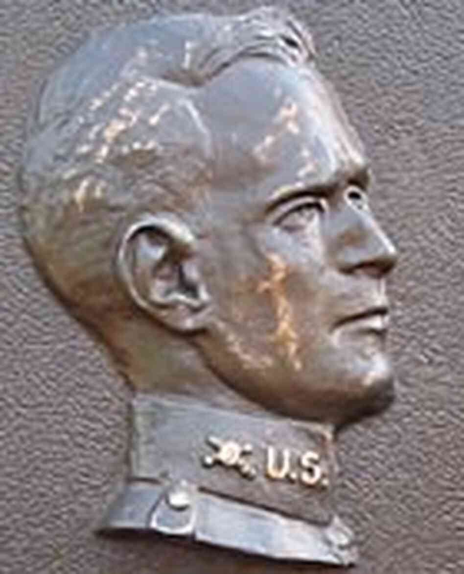 Bronze plaque in Fort Myer, Va., commemorating the flight which killed Army Lt. Thomas Selfridge in Bronze plaque in Fort Myer, Va., commemorating the flight which killed Army Lt. Thomas Selfridge in