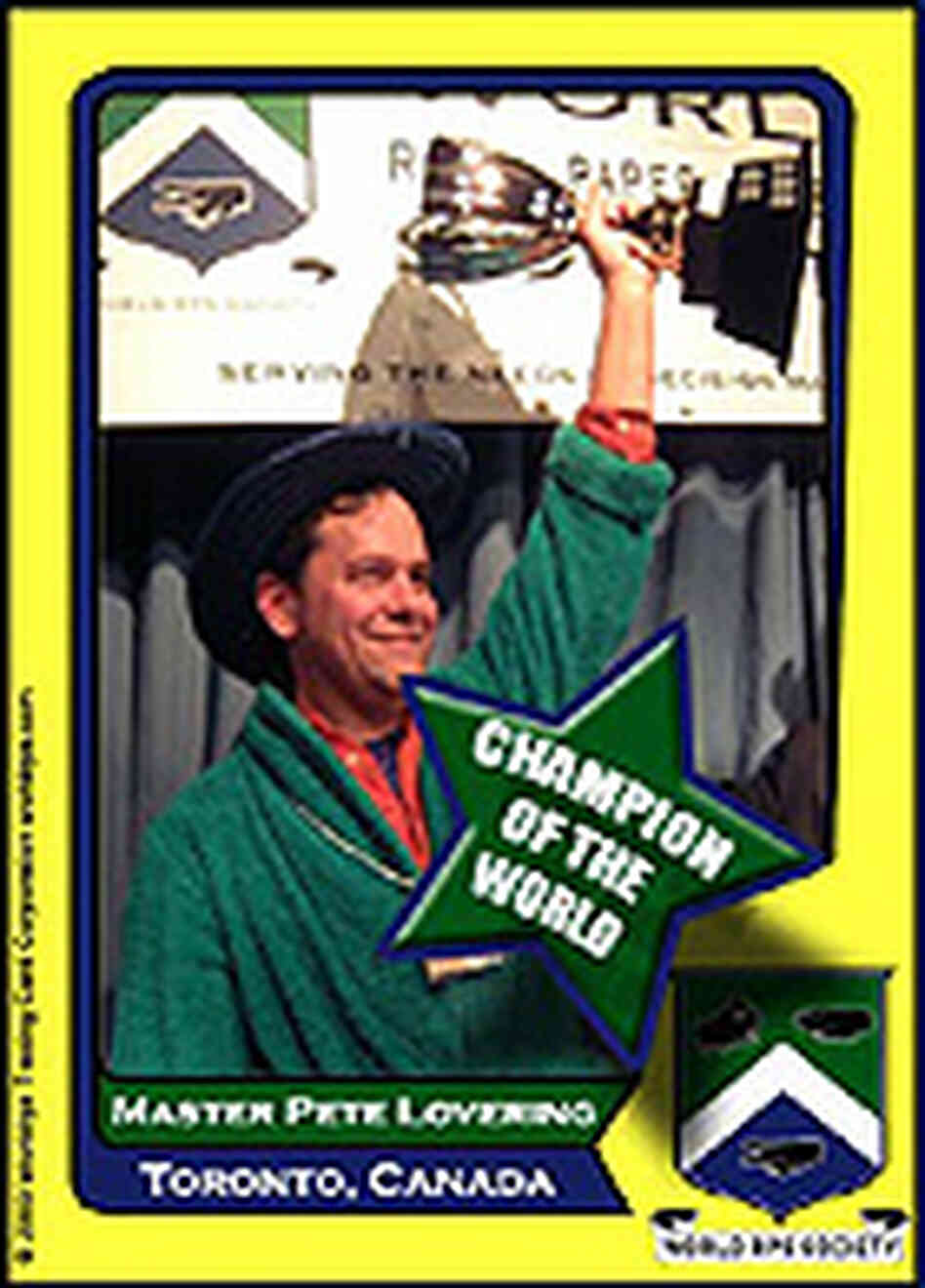 Peter Lovering, 2002 winner of the Rock Paper Scissors World Championship. Peter Lovering, 2002 winner of the Rock Paper Scissors World Championship.