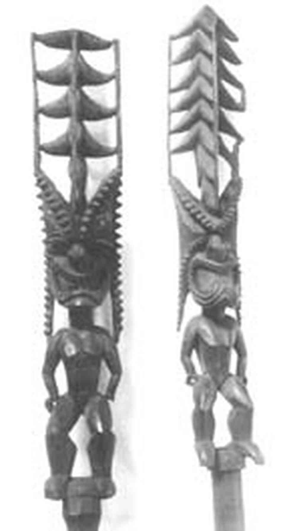 Wood images, known as 'akua ka`ai' Wood images, known as 'akua ka`ai'