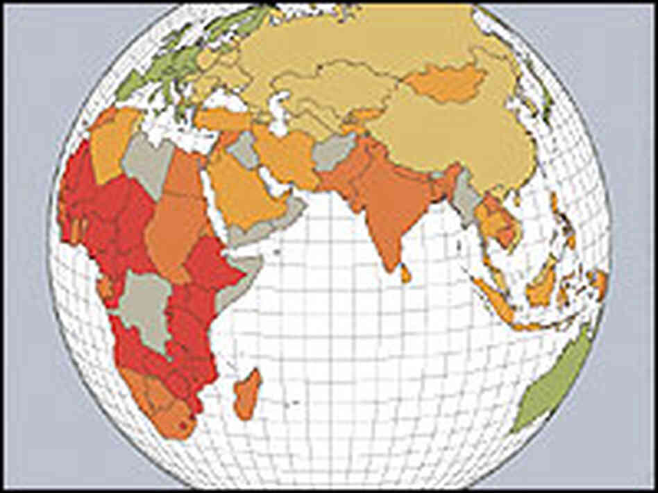 Countries with the highest reproductive risk are indicated in red. Countries with the highest reproductive risk are indicated in red.