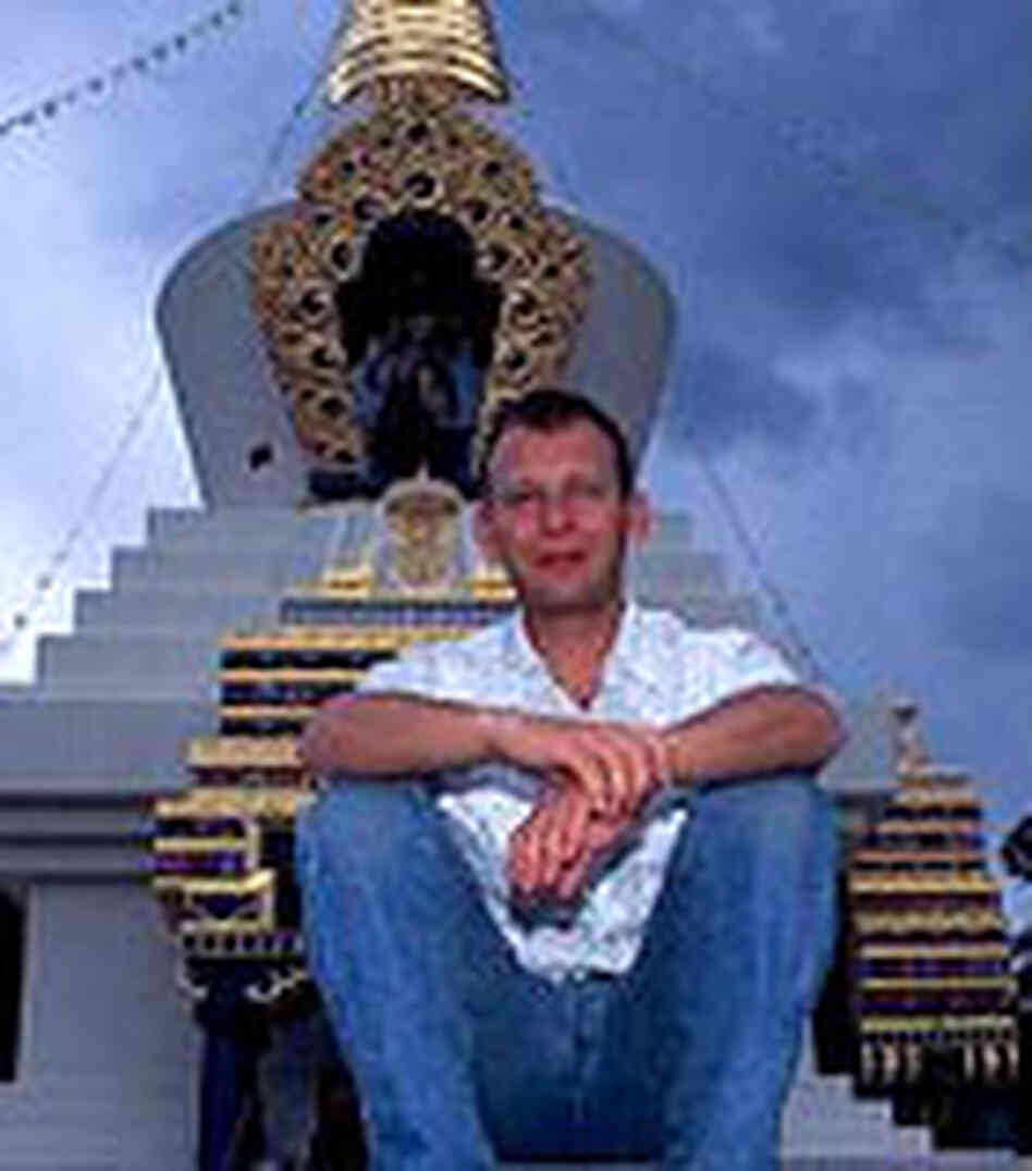 Ted Rose in front of the Great Stupa of Dharmakaya at the Shambhala Mountain Center. Ted Rose in front of the Great Stupa of Dharmakaya at the Shambhala Mountain Center.