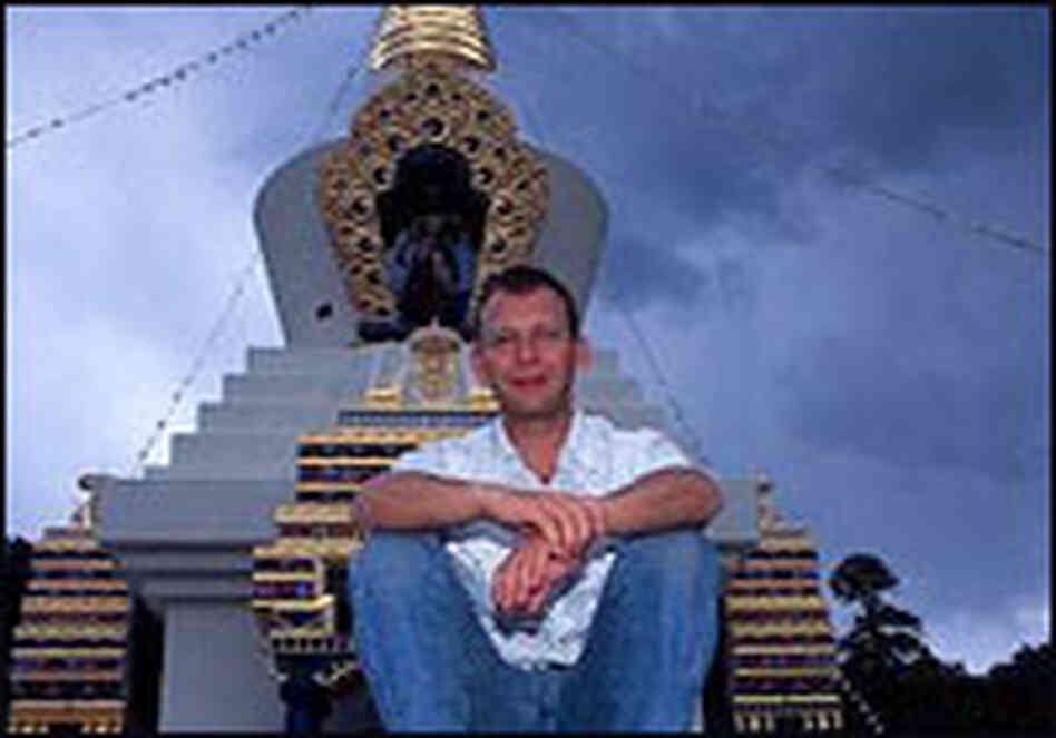Ted Rose in front of the Great Stupa of Dharmakaya at the Shambhala Mountain Center. Ted Rose in front of the Great Stupa of Dharmakaya at the Shambhala Mountain Center.