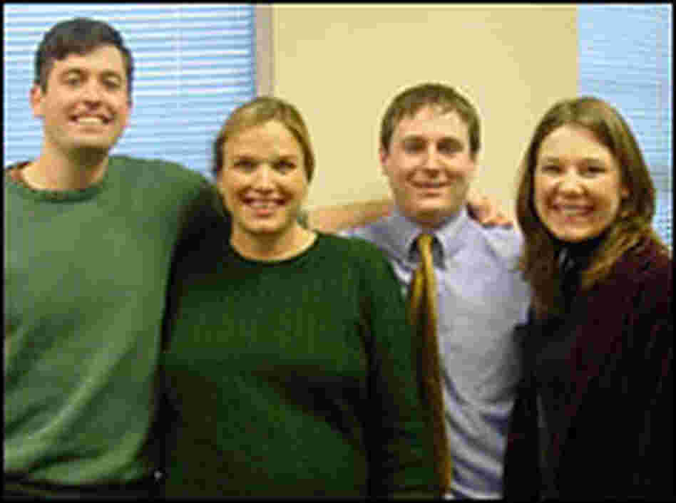 Law students Brendan Burson, Elisabeth Carmichael, Brian Furlong, Julie Reddig Law students Brendan Burson, Elisabeth Carmichael, Brian Furlong, Julie Reddig