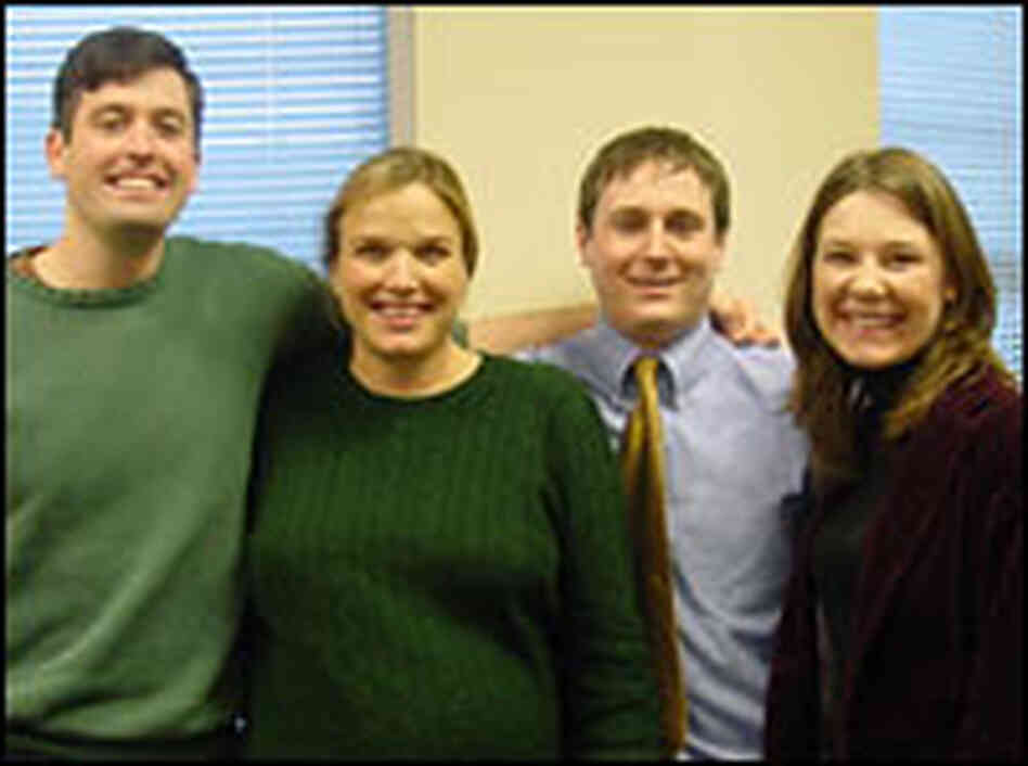 Law students Brendan Burson, Elisabeth Carmichael, Brian Furlong, Julie Reddig Law students Brendan Burson, Elisabeth Carmichael, Brian Furlong, Julie Reddig