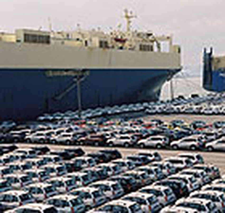 Hyundai automobiles ready for export at Hyundai Motors in Ulsan, South Korea. Hyundai automobiles ready for export at Hyundai Motors in Ulsan, South Korea.