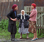 Women chatting in Khabarovsk.