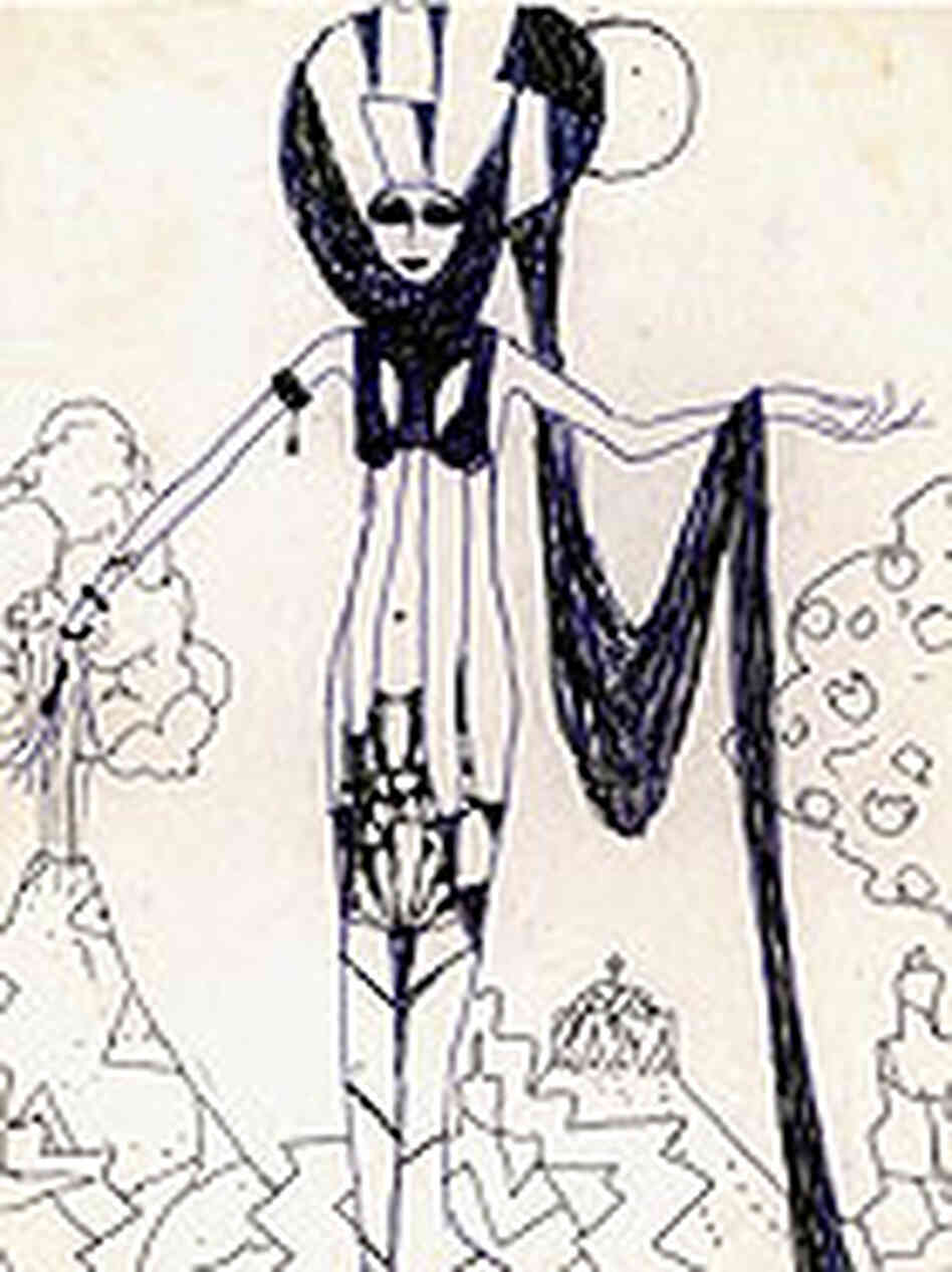 Detail of a drawing by Smith, circa 1969. Detail of a drawing by Smith, circa 1969.