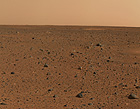 The martian horizon, as seen by the Mars Spirit rover.