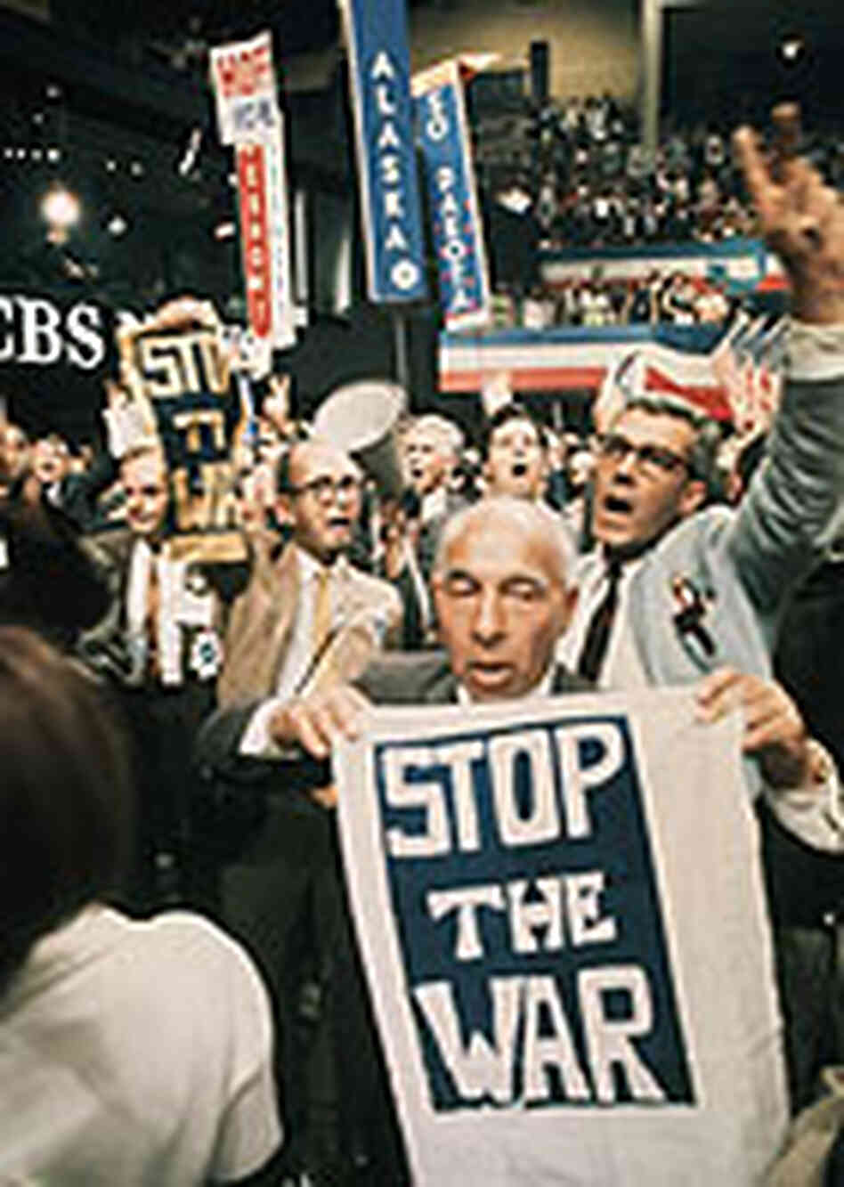 Delegates protest the Johnson administration's policies in Vietnam Delegates protest the Johnson administration's policies in Vietnam