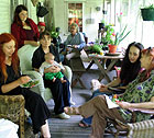 Stone on her 89th birthday with her daughters, granddaughter and great grandson.