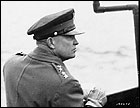Gen. Dwight D. Eisenhower aboard the HMS Apollo, a mine layer, on a visit to a beachhead along French coast, June 7, 1944.