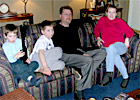 Katie Richardson with her husband and two children. Richardson has cystic fibrosis, and is pregnant