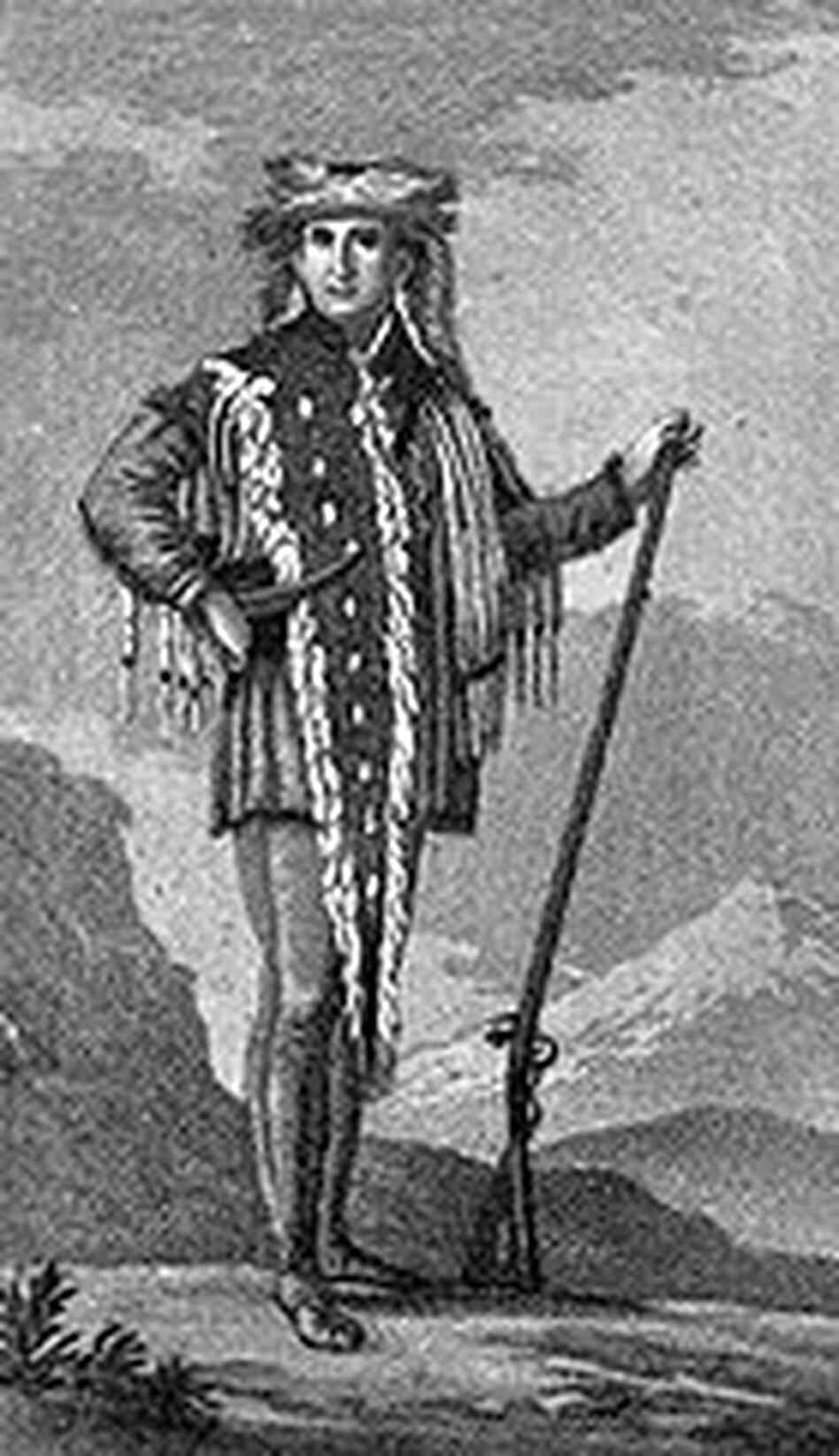 Meriwether Lewis in a Shoshone Indian dress. Meriwether Lewis in a Shoshone Indian dress.