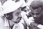 Alan Lomax recording in the Carribbean in 1962.