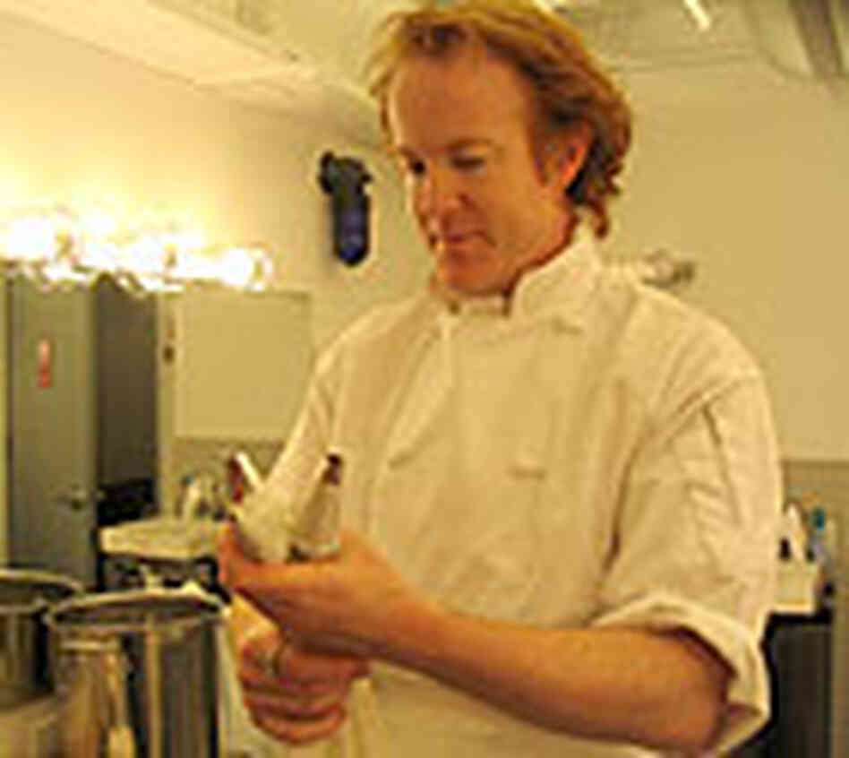 Ian Kelly prepares back stage for his one-man show about Careme. Ian Kelly prepares back stage for his one-man show about Careme.