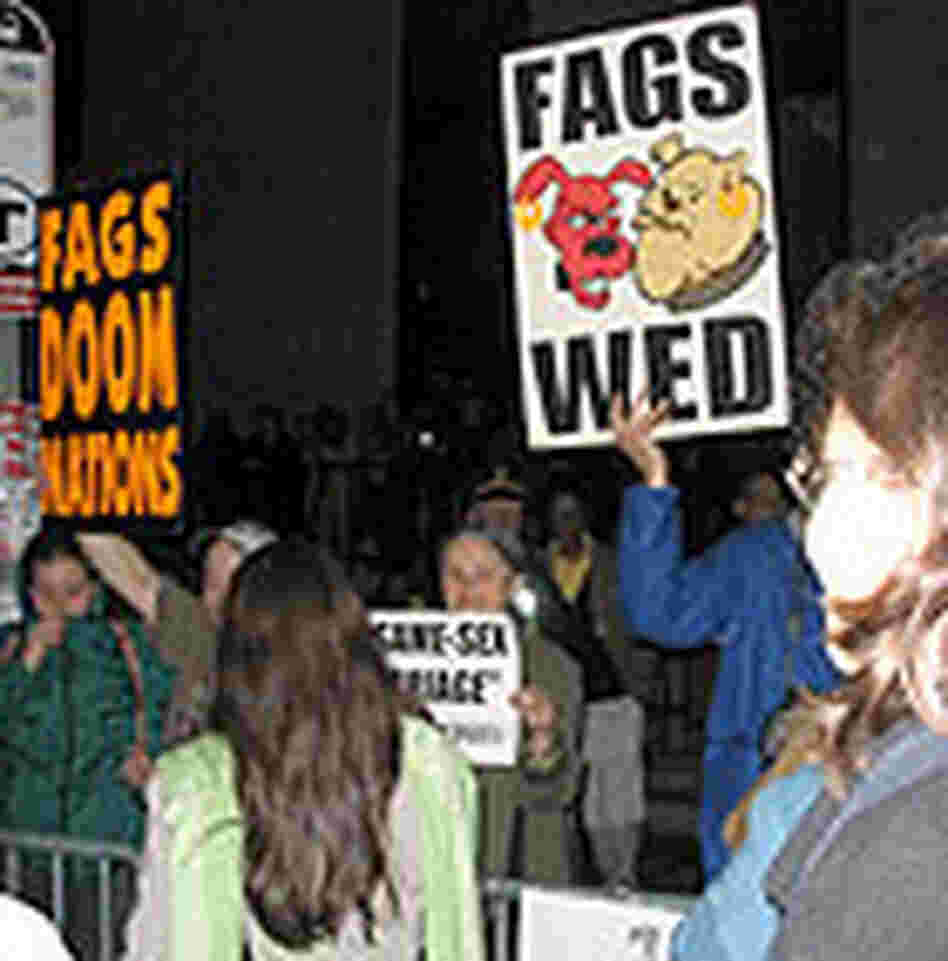 Protestors outside Cambridge's City Hall. Protestors outside Cambridge's City Hall.