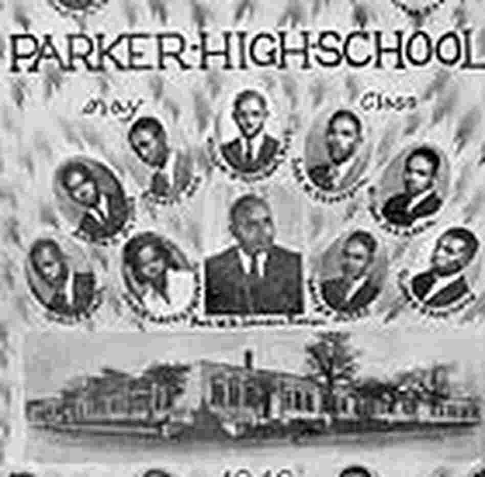 Detail from the class photo of 1943 graduates of Parker High School. Detail from the class photo of 1943 graduates of Parker High School.