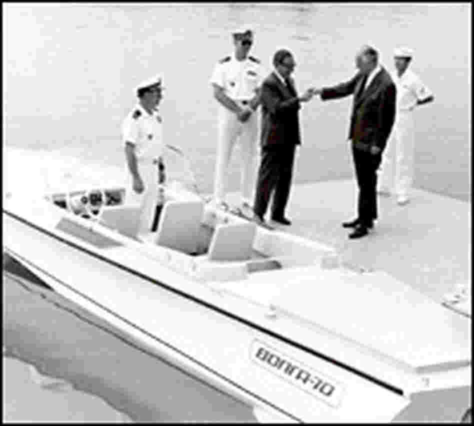 Soviet leader Leonid Brezhnev sent a hydrofoil to Richard Nixon in return for a Cadillac. Soviet leader Leonid Brezhnev sent a hydrofoil to Richard Nixon in return for a Cadillac.
