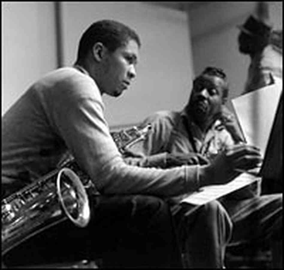 Frank Foster and fellow tenor saxophonist Eddie Davis.