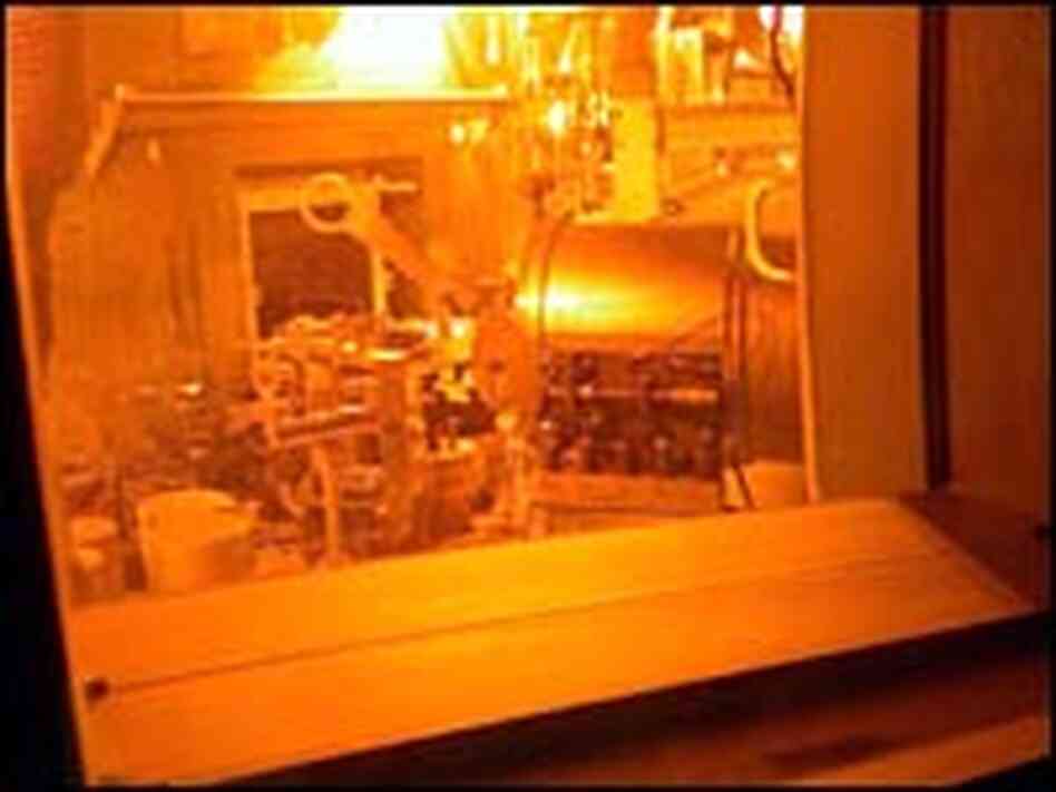 A view of radioactive waste inside a "hot cell" at Idaho National Laboratory A view of radioactive waste inside a "hot cell" at Idaho National Laboratory