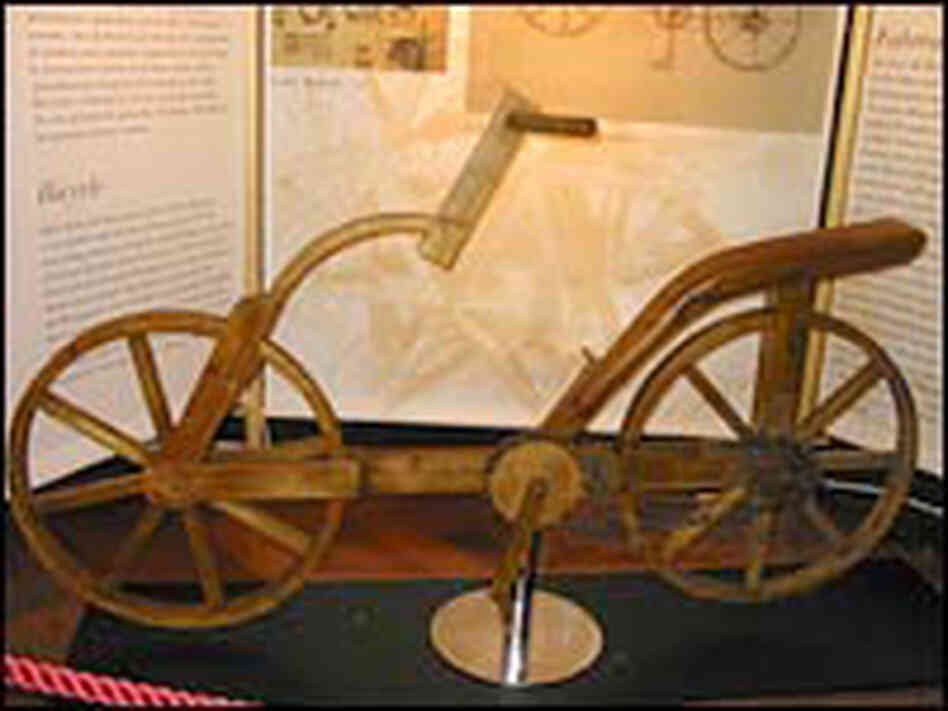 A wooden bicycle A wooden bicycle