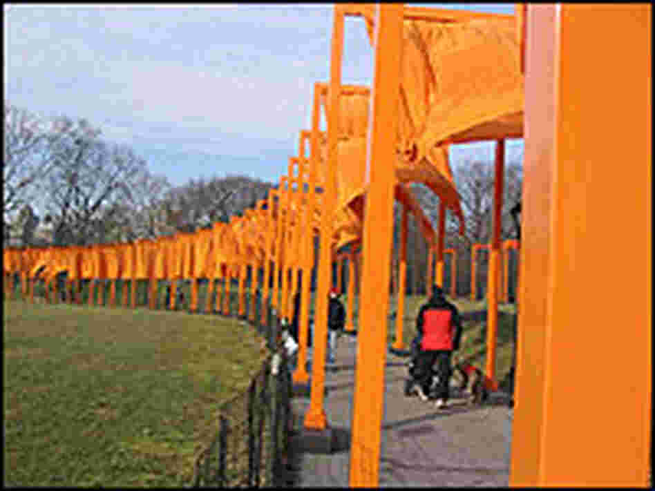 'The Gates' project curves along most of Central Park's 23-mile footpath. 'The Gates' project curves along most of Central Park's 23-mile footpath.
