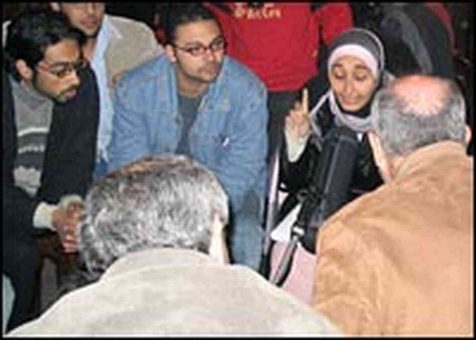 Egyptian students talk with NPR's Robert Siegel. Egyptian students talk with NPR's Robert Siegel.