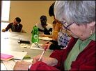 Professor Joanne Greenberg's writing class. Professor Joanne Greenberg's writing class.