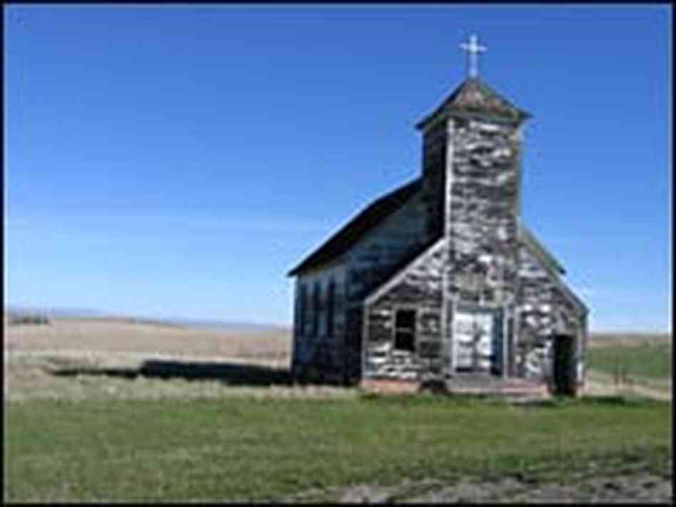 An abandoned church in North Dakota. An abandoned church in North Dakota.